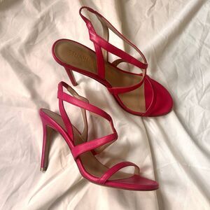 Stuart Weitzman Soiree 100 Sandal - Hot Pink 6.5